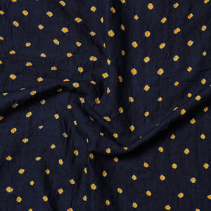 Black - Kutch Bandhani Tie-Dye Soft Cotton Precut Fabric (0.8 meter)