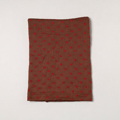 Brown - Kutch Bandhani Tie-Dye Soft Cotton Precut Fabric (0.9 meter)