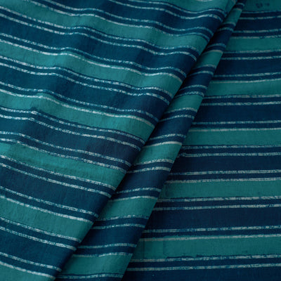 Blue - Akola Hand Block Printed Cotton Fabric