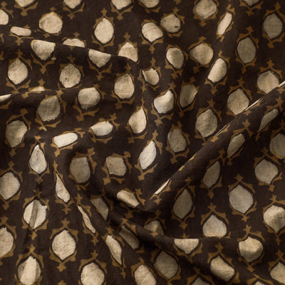 Brown - Akola Hand Block Printed Cotton Fabric