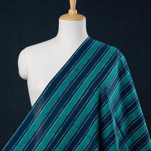 Blue - Akola Hand Block Printed Cotton Fabric