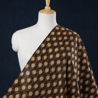 Brown - Akola Hand Block Printed Cotton Fabric