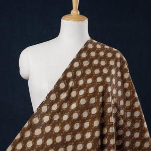 Brown - Akola Hand Block Printed Cotton Fabric