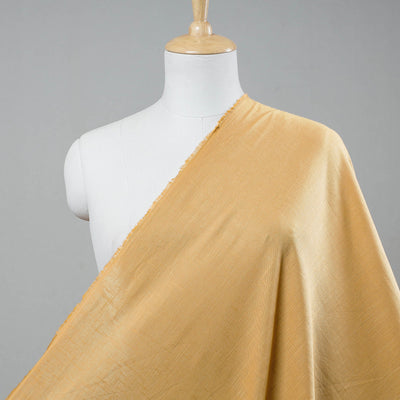 Beige - Prewashed Plain Dyed Cotton Slub Fabric 08
