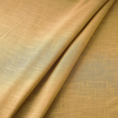 Beige - Prewashed Plain Dyed Cotton Slub Fabric 08
