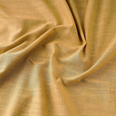 Beige - Prewashed Plain Dyed Cotton Slub Fabric 08
