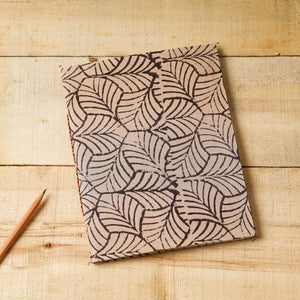 Brown - Bindaas Fabric Cover Handmade Paper Notebook (9 x 7 in)