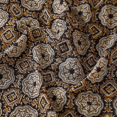 Brown - Bagru Block Print Cotton Fabric 13