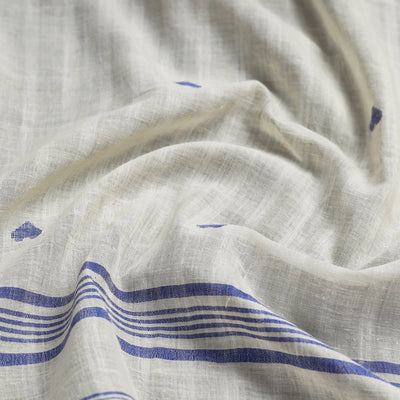 Beige - Dhakai Muslin Jamdani Handwoven Pure Cotton Stole