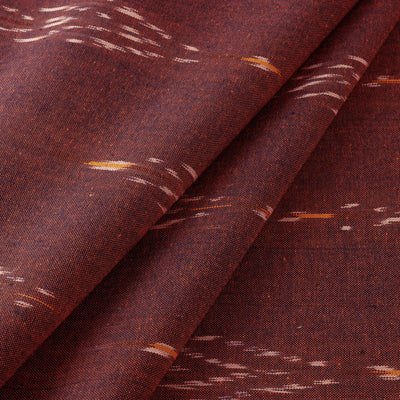 Brown - Pure Cotton Pochampally Ikat Fabric 05