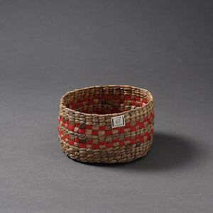 Brown - Handcrafted Organic Water Hyacinth Multipurpose Basket (7 x 7 in)