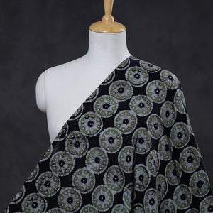 Black - Hand Printed Cotton Batik Fabric