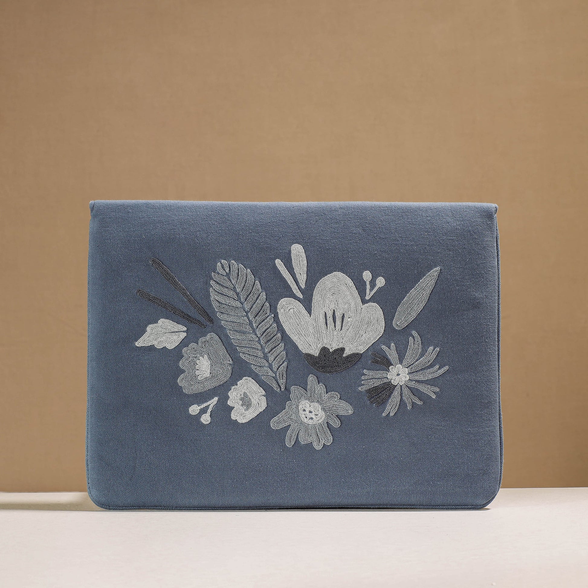 Aari Hand Embroidery Cotton Duck IPad Sleeve (10 x 13 in)