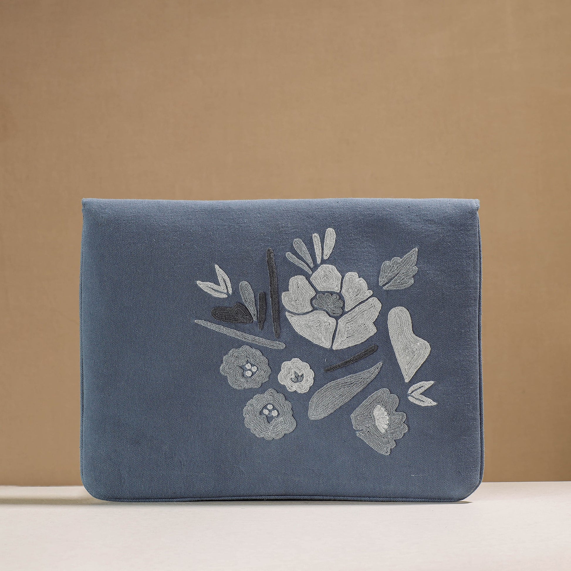 Aari Hand Embroidery Cotton Duck IPad Sleeve (10 x 13 in)