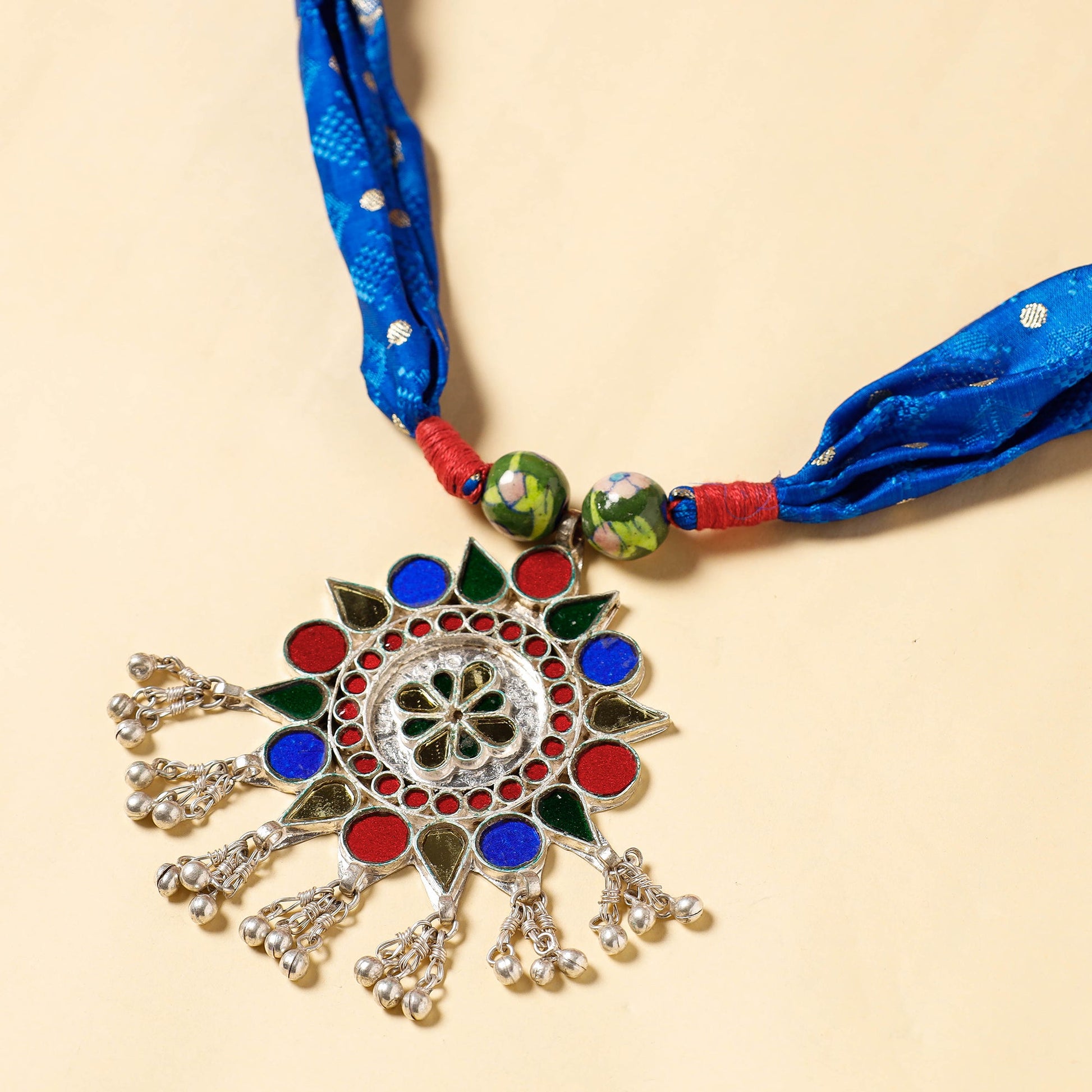 Banarasi Brocade Fabric GS Pendant Necklace
