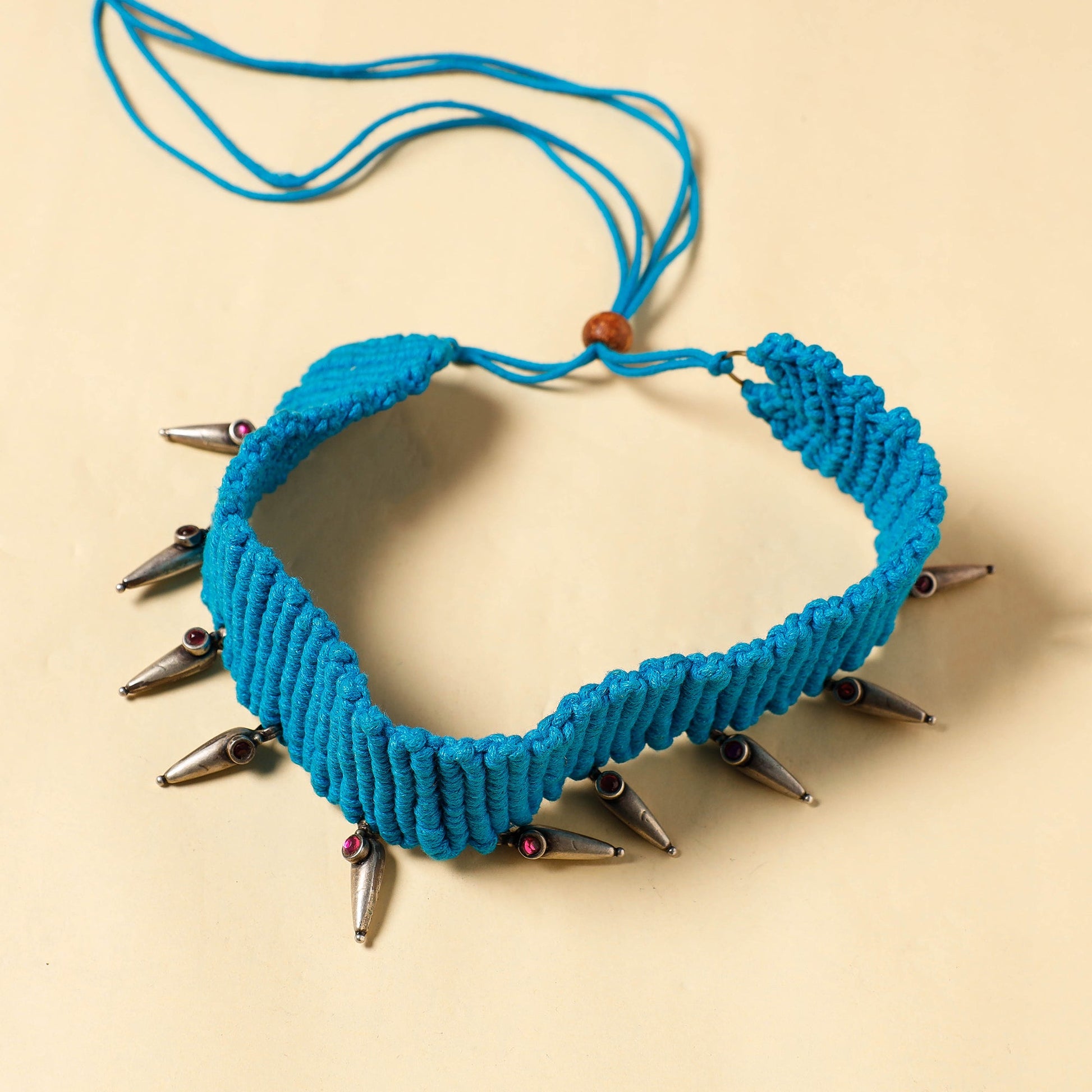 Antique Sterling Silver Thread Work Necklace