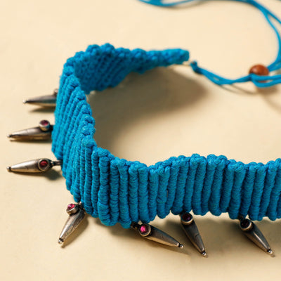 Antique Sterling Silver Thread Work Necklace