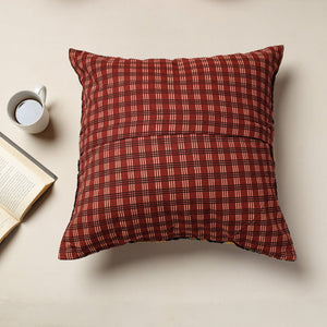 Black - Kala Raksha Applique Cutwork Cotton Cushion Cover (20 x 20 in)