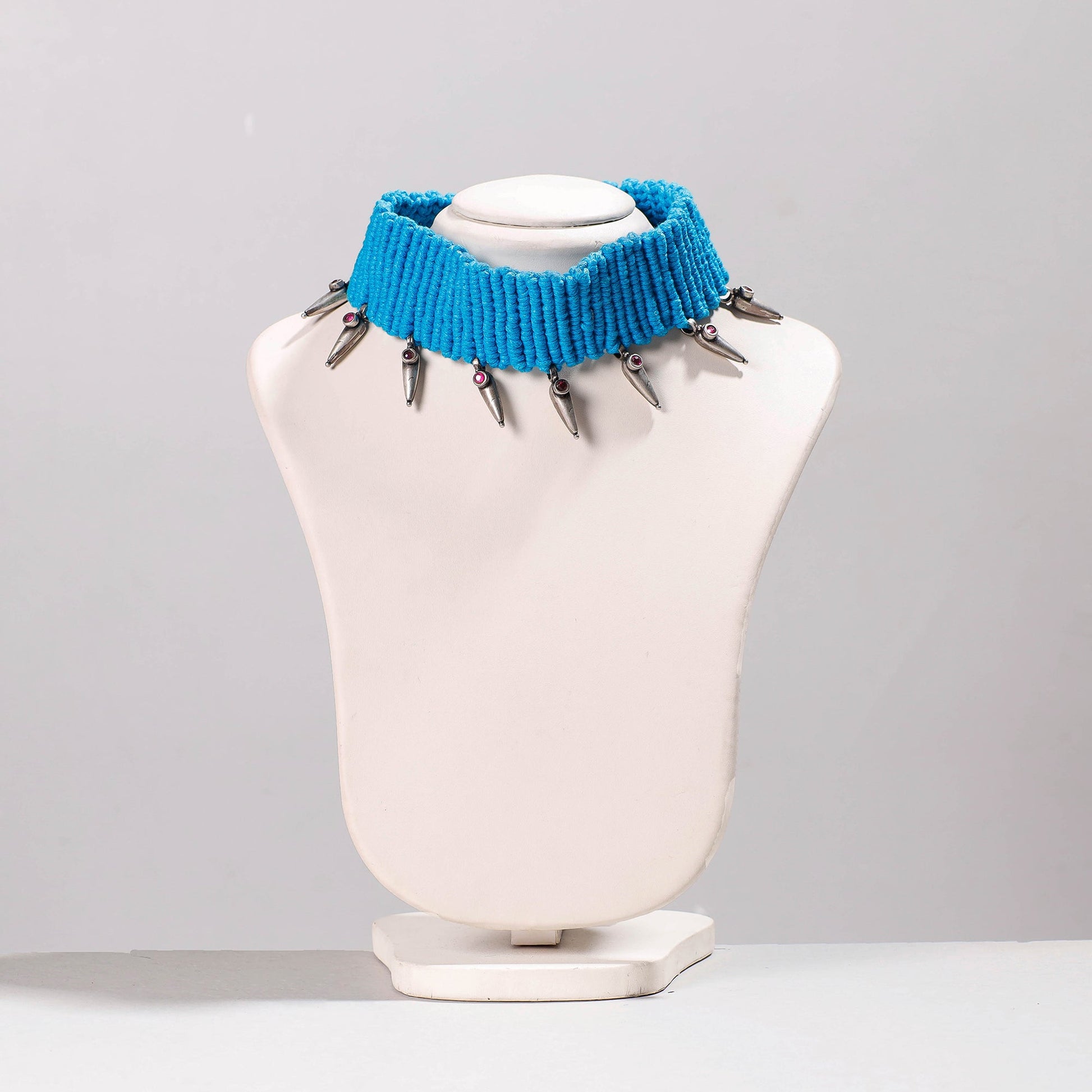 Antique Sterling Silver Thread Work Necklace