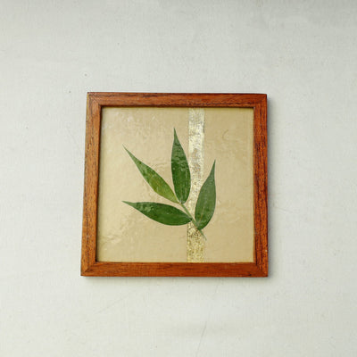 Bamboo Art Work Wooden Square Coaster