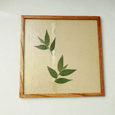 Bamboo Art Work Wooden Square Coaster (8 x 8 in)
