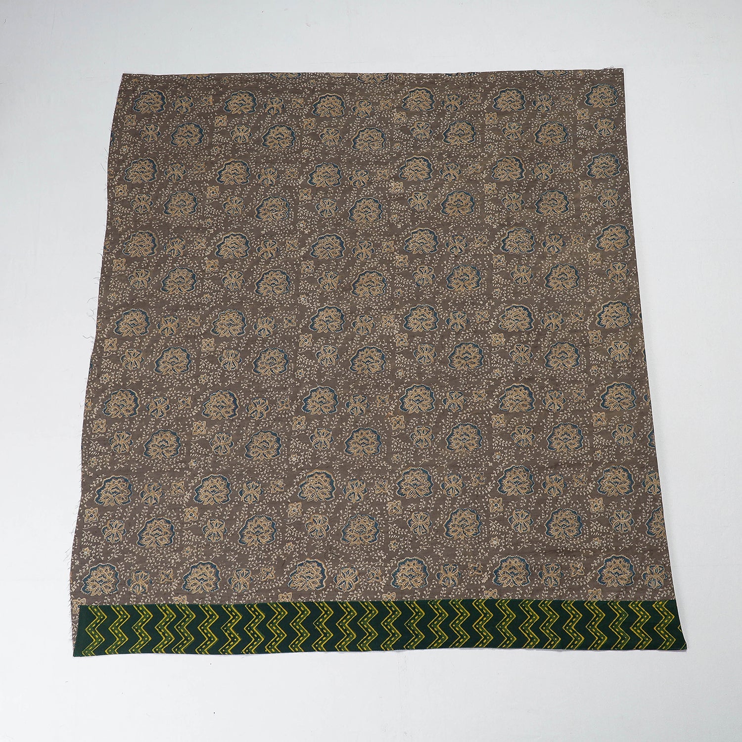 Brown - Rangoli Sanganeri Cotton Blouse Piece
