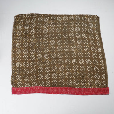 Brown - Rangoli Kutch Block Printing Modal Silk Blouse Piece