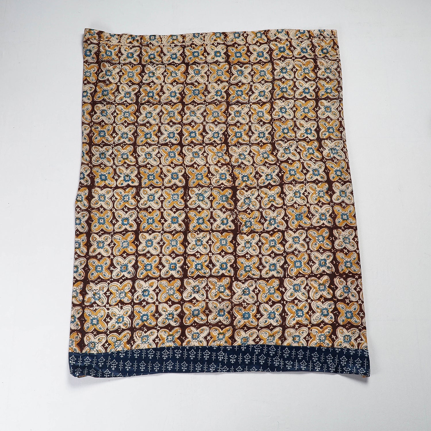 Brown - Rangoli Kalamkari Silk Blouse Piece