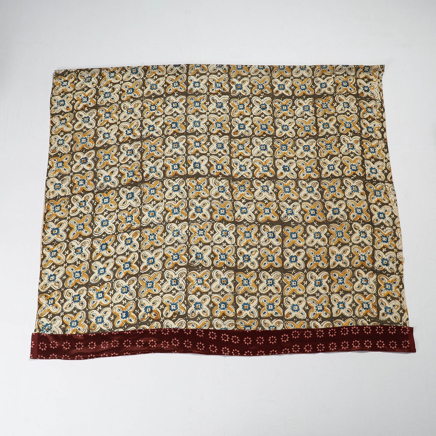 Brown - Rangoli Kalamkari Silk Blouse Piece