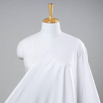 White Bhagalpuri Linen Cotton Fabric