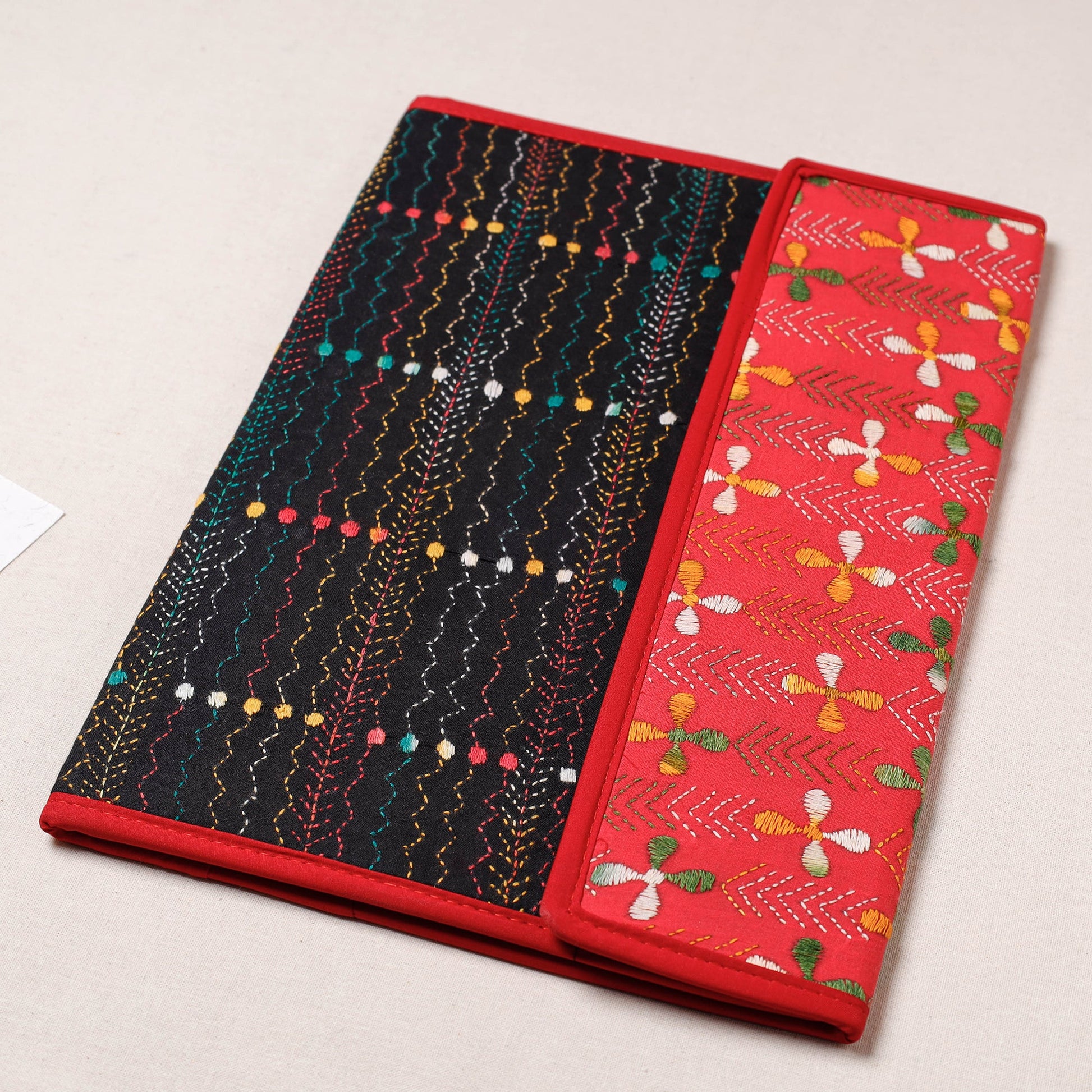 Bengal Kantha Work Handcrafted File Folder