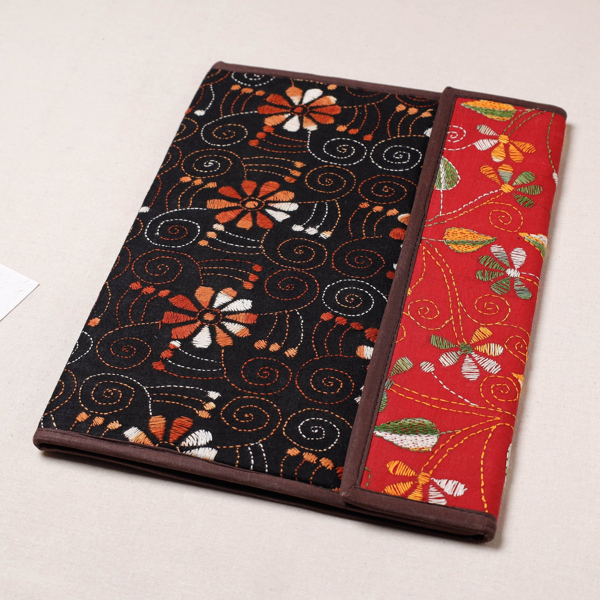 Bengal Kantha Work Handcrafted File Folder