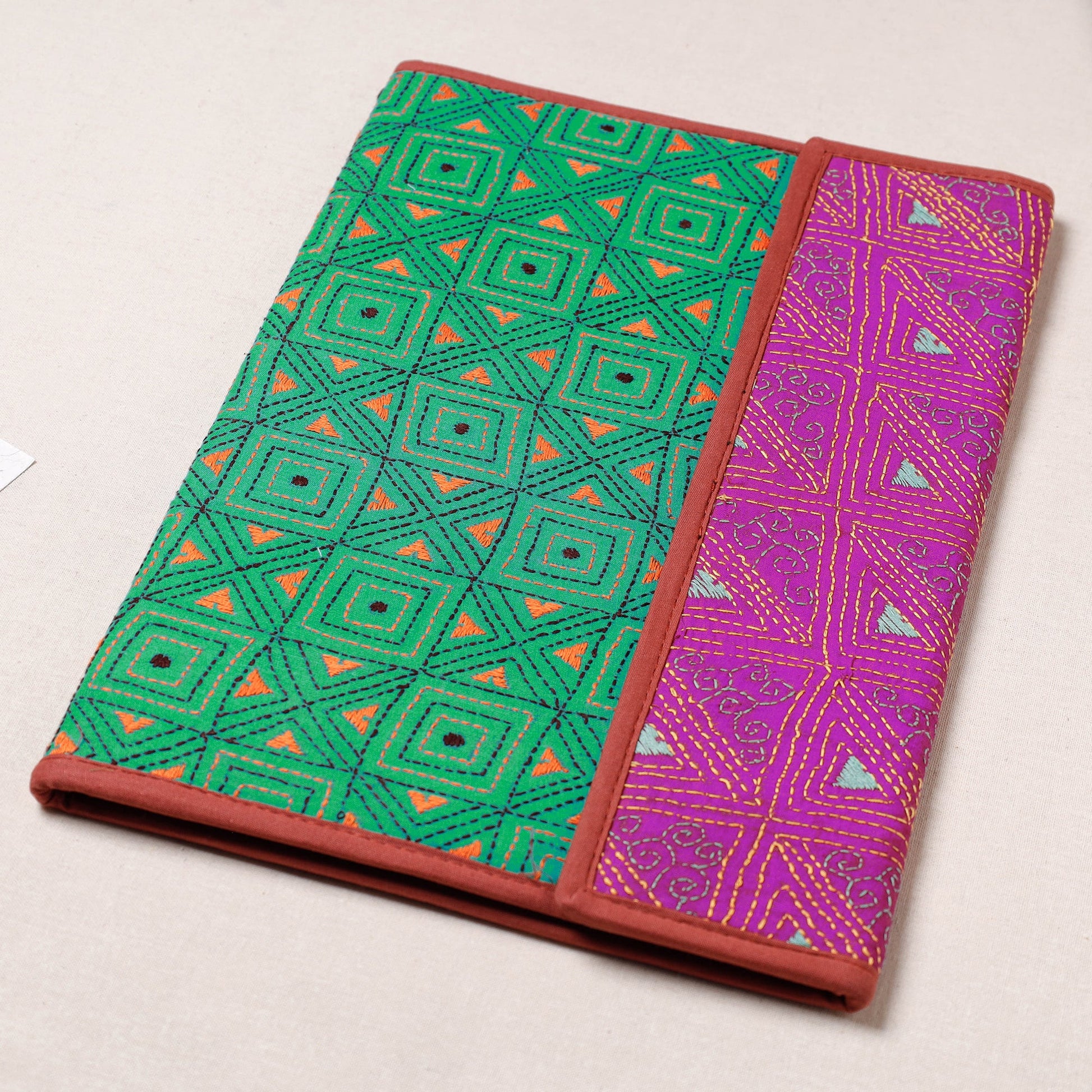 Bengal Kantha Work Handcrafted File Folder