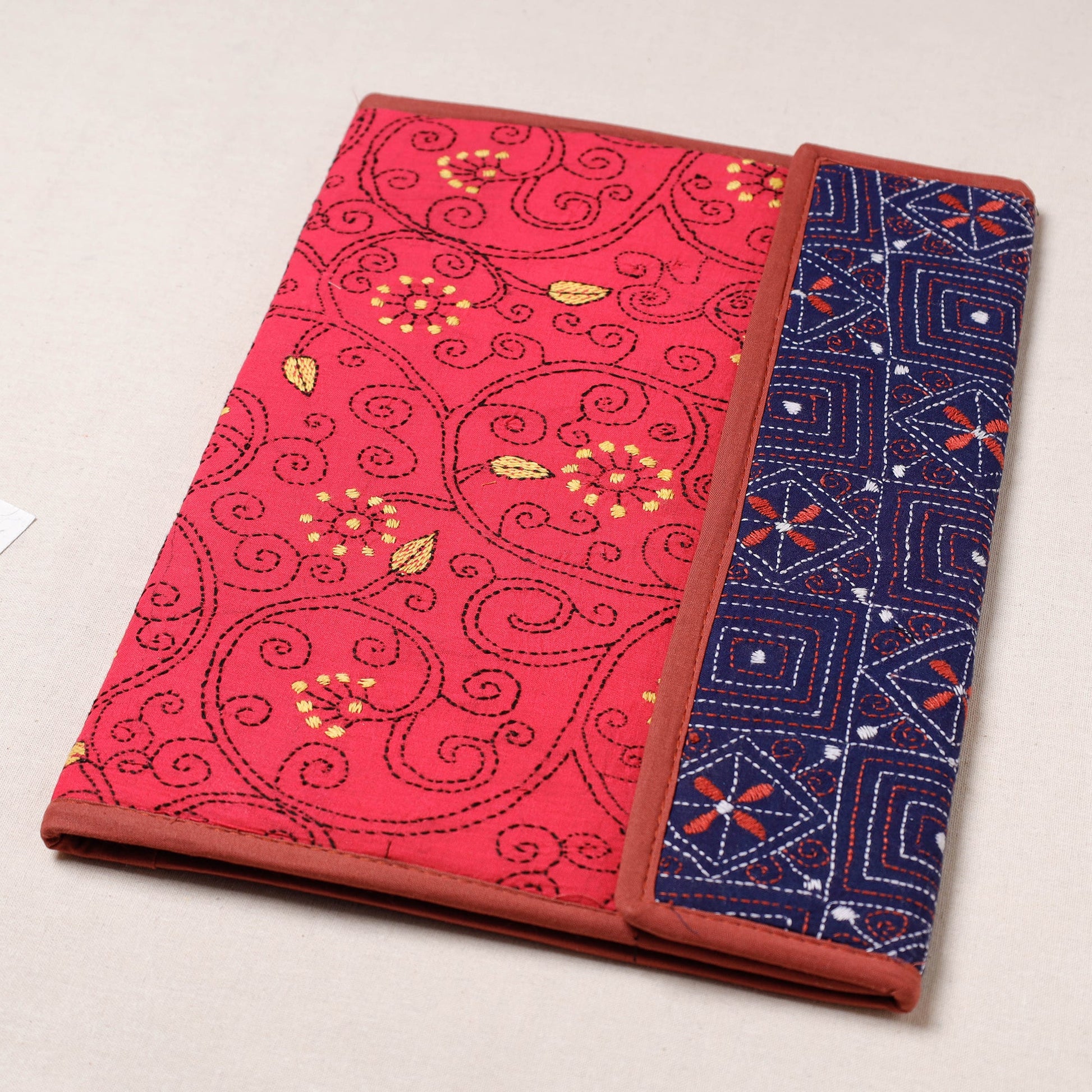 Bengal Kantha Work Handcrafted File Folder