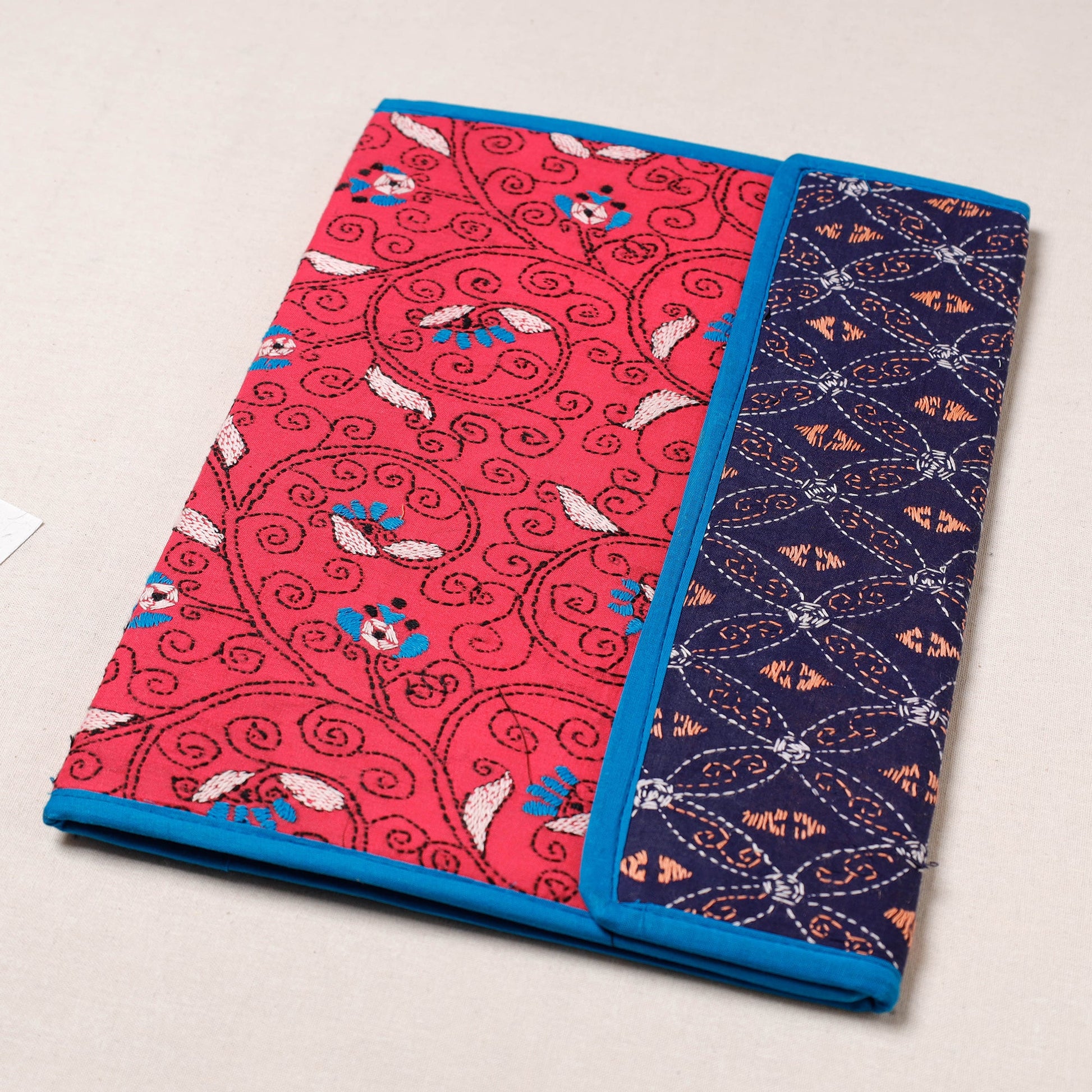 Bengal Kantha Work Handcrafted File Folder
