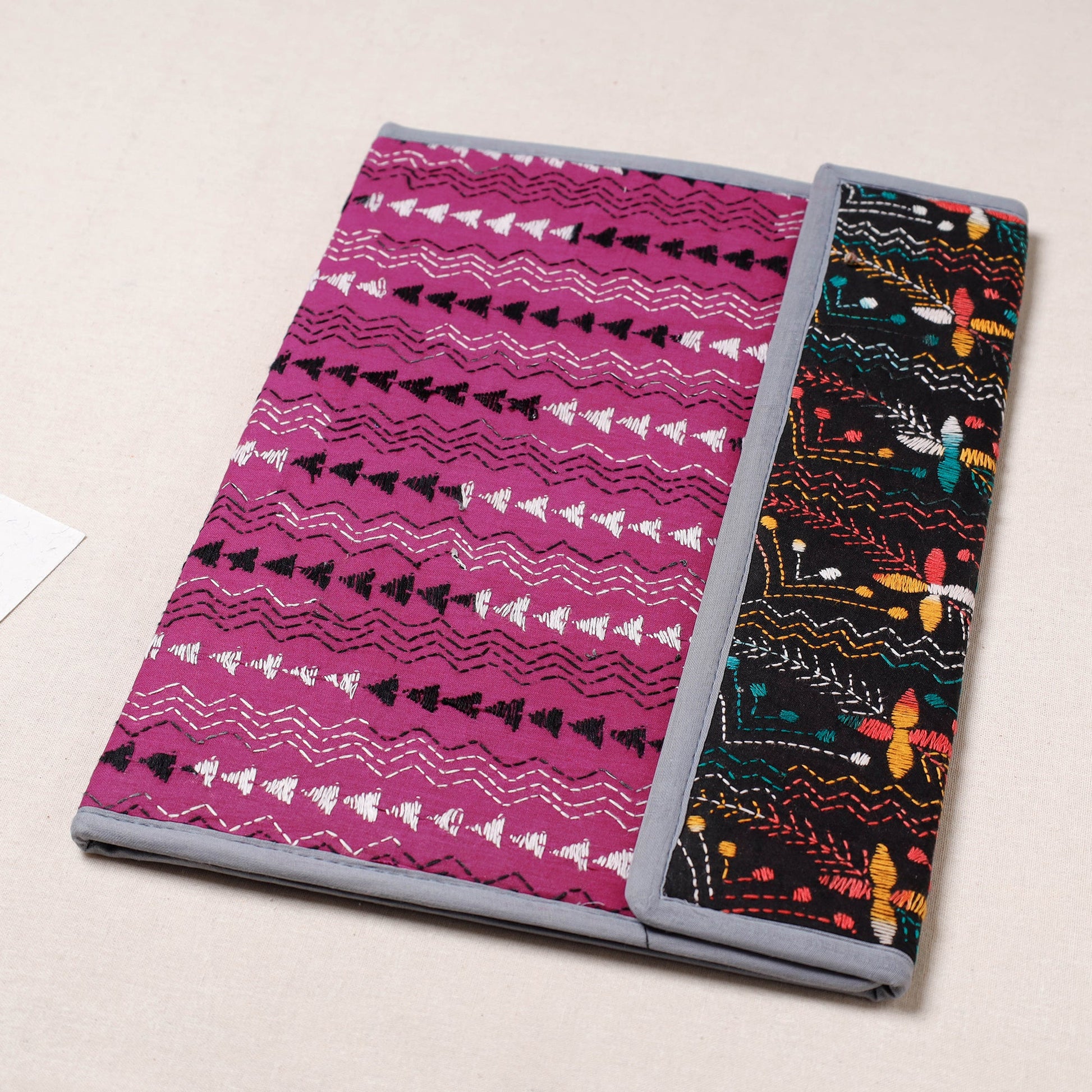 Bengal Kantha Work Handcrafted File Folder