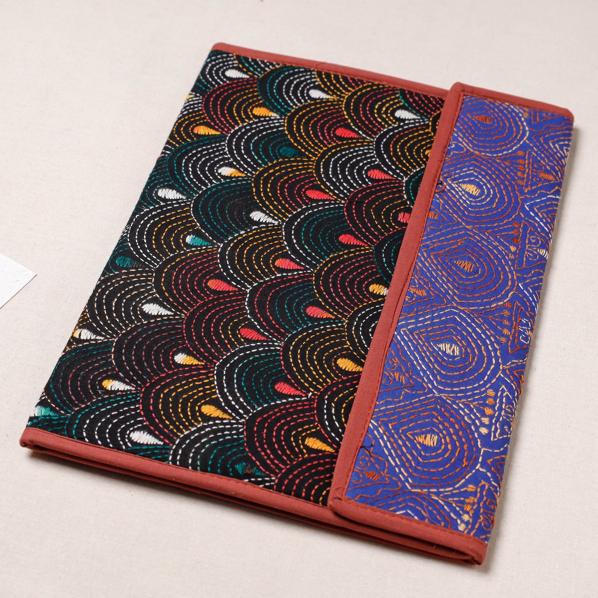 Bengal Kantha Work Handcrafted File Folder