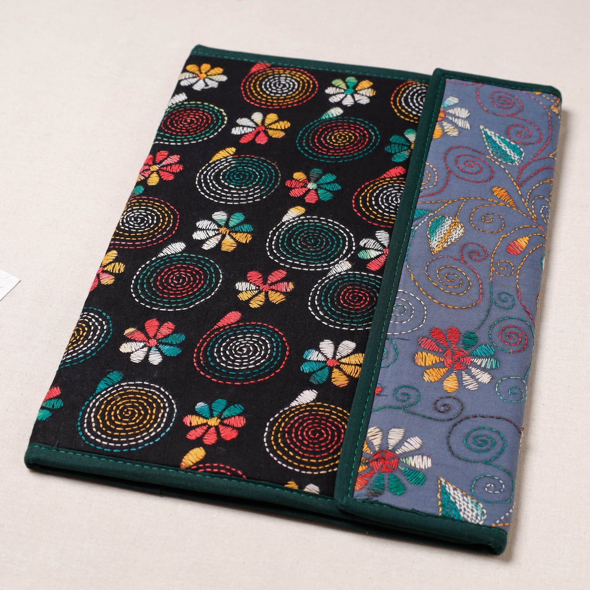 Bengal Kantha Work Handcrafted File Folder