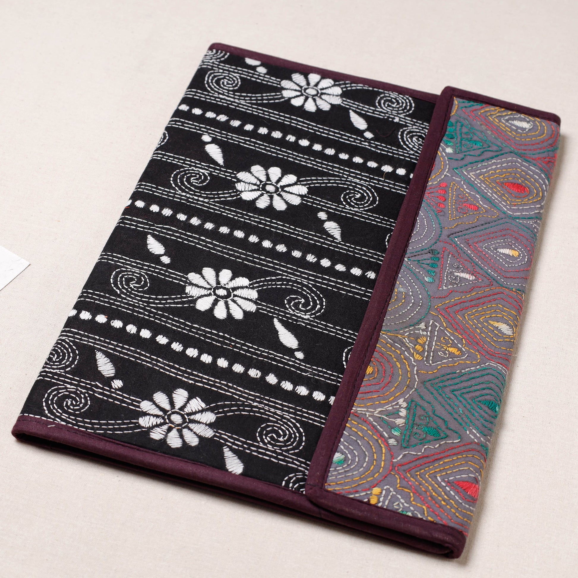Bengal Kantha Work Handcrafted File Folder