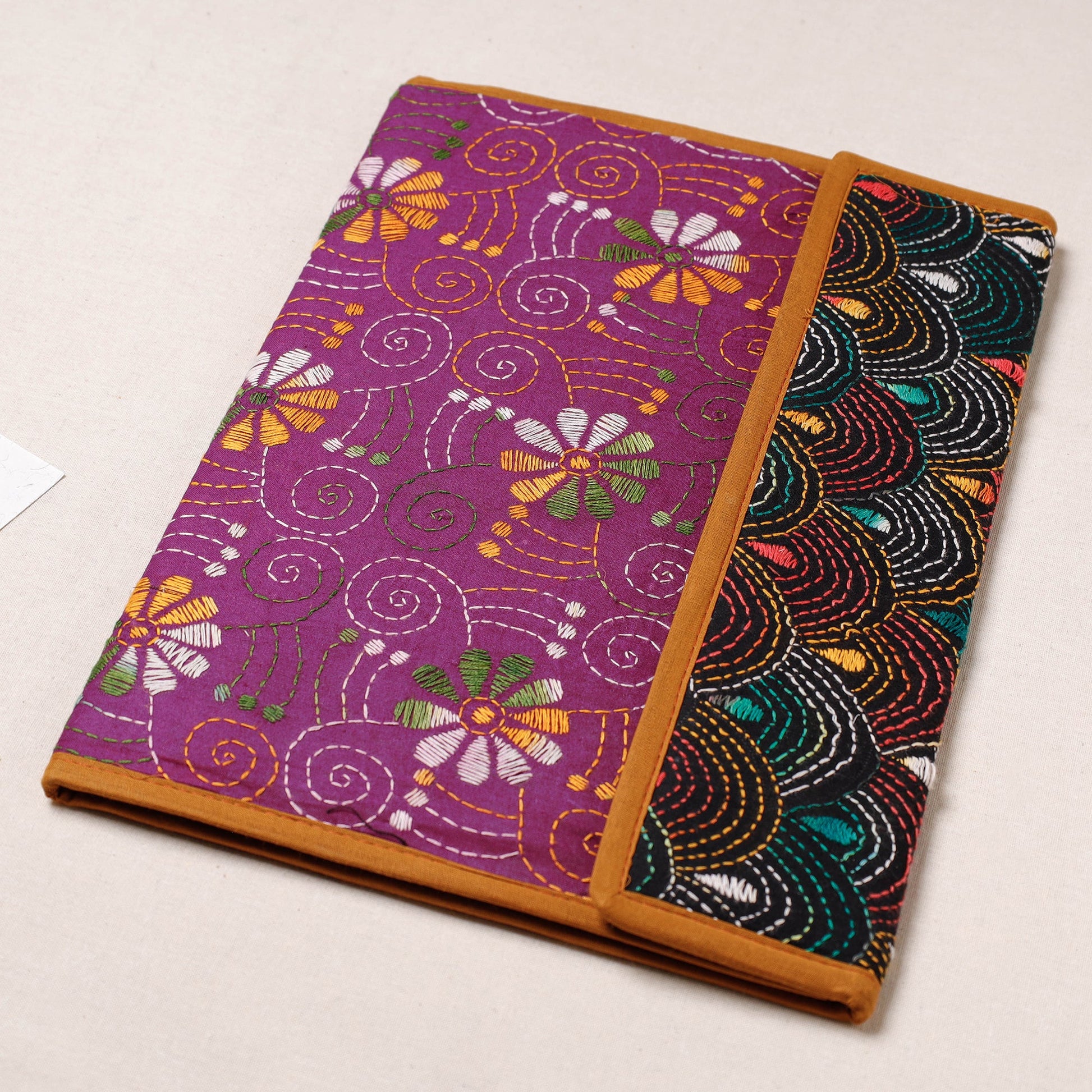Bengal Kantha Work Handcrafted File Folder