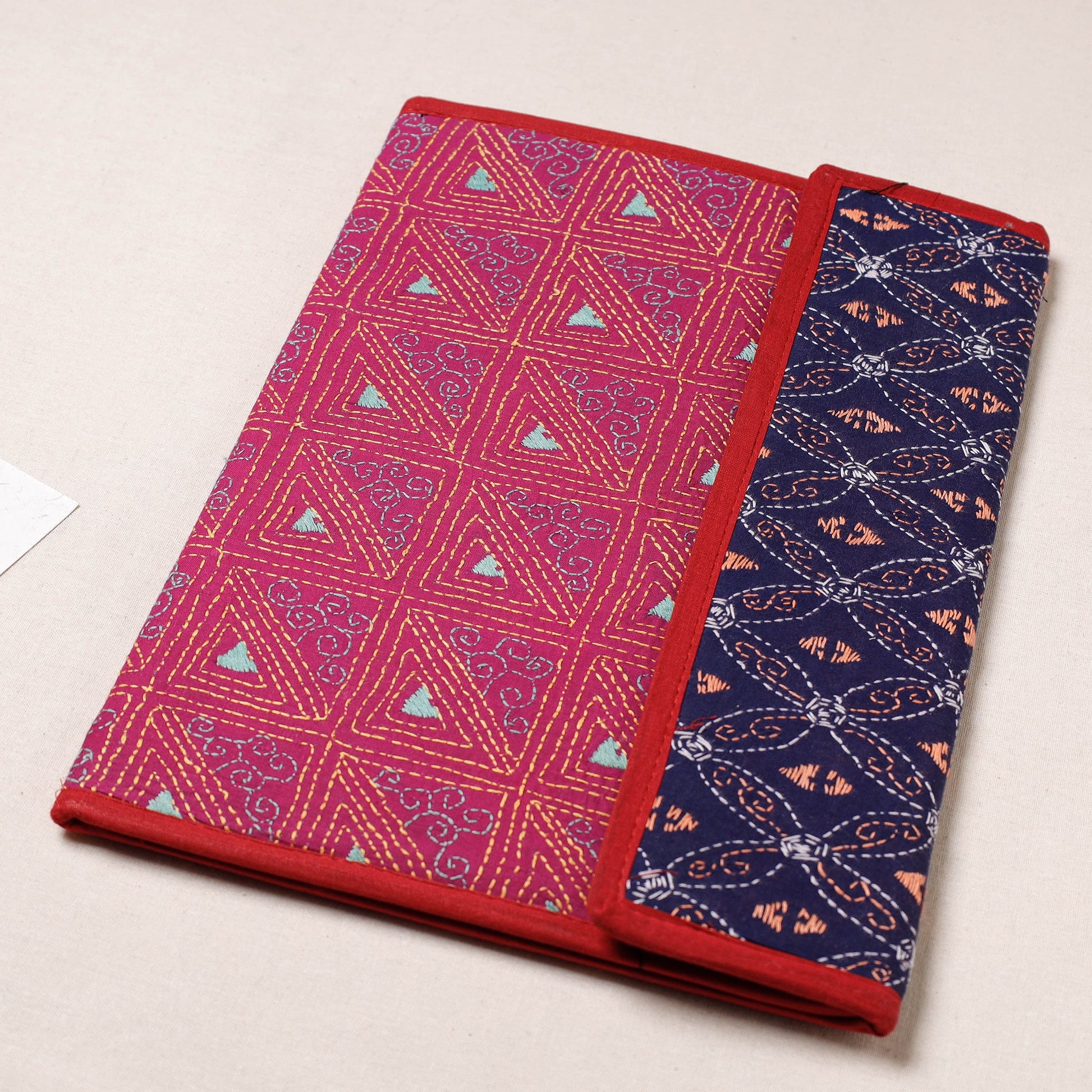 Bengal Kantha Work Handcrafted File Folder