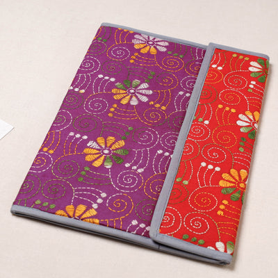Bengal Kantha Work Handcrafted File Folder
