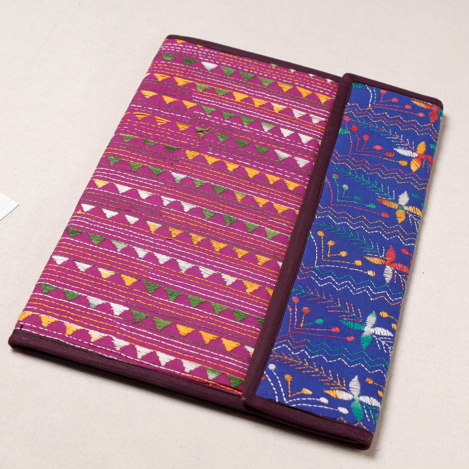 Bengal Kantha Work Handcrafted File Folder
