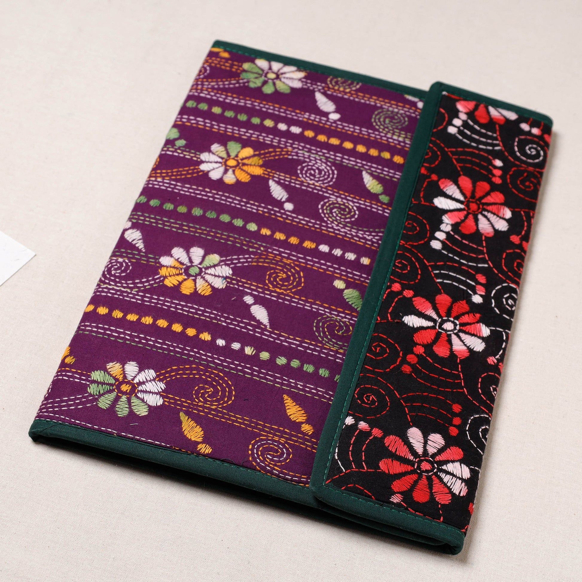 Bengal Kantha Work Handcrafted File Folder
