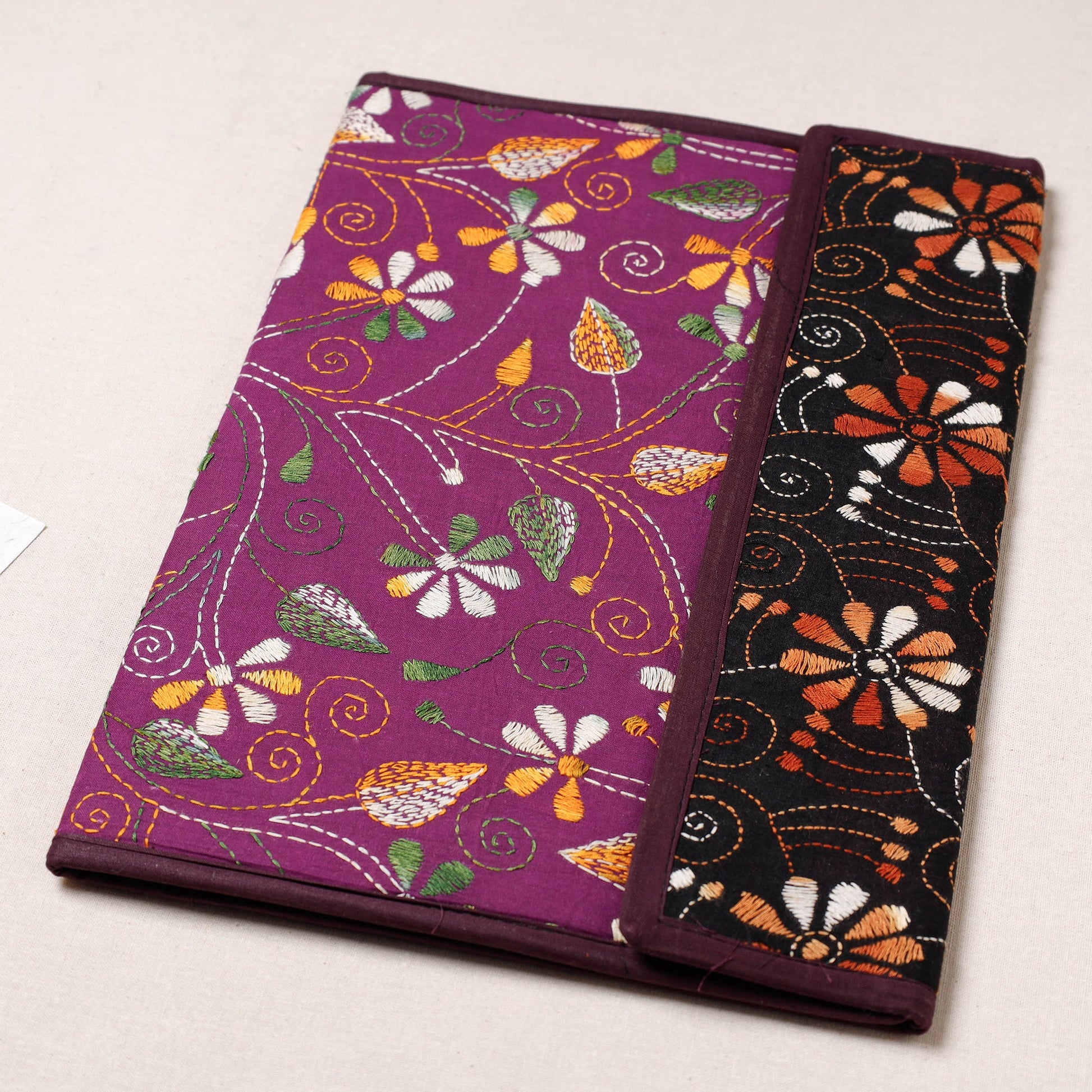 Bengal Kantha Work Handcrafted File Folder