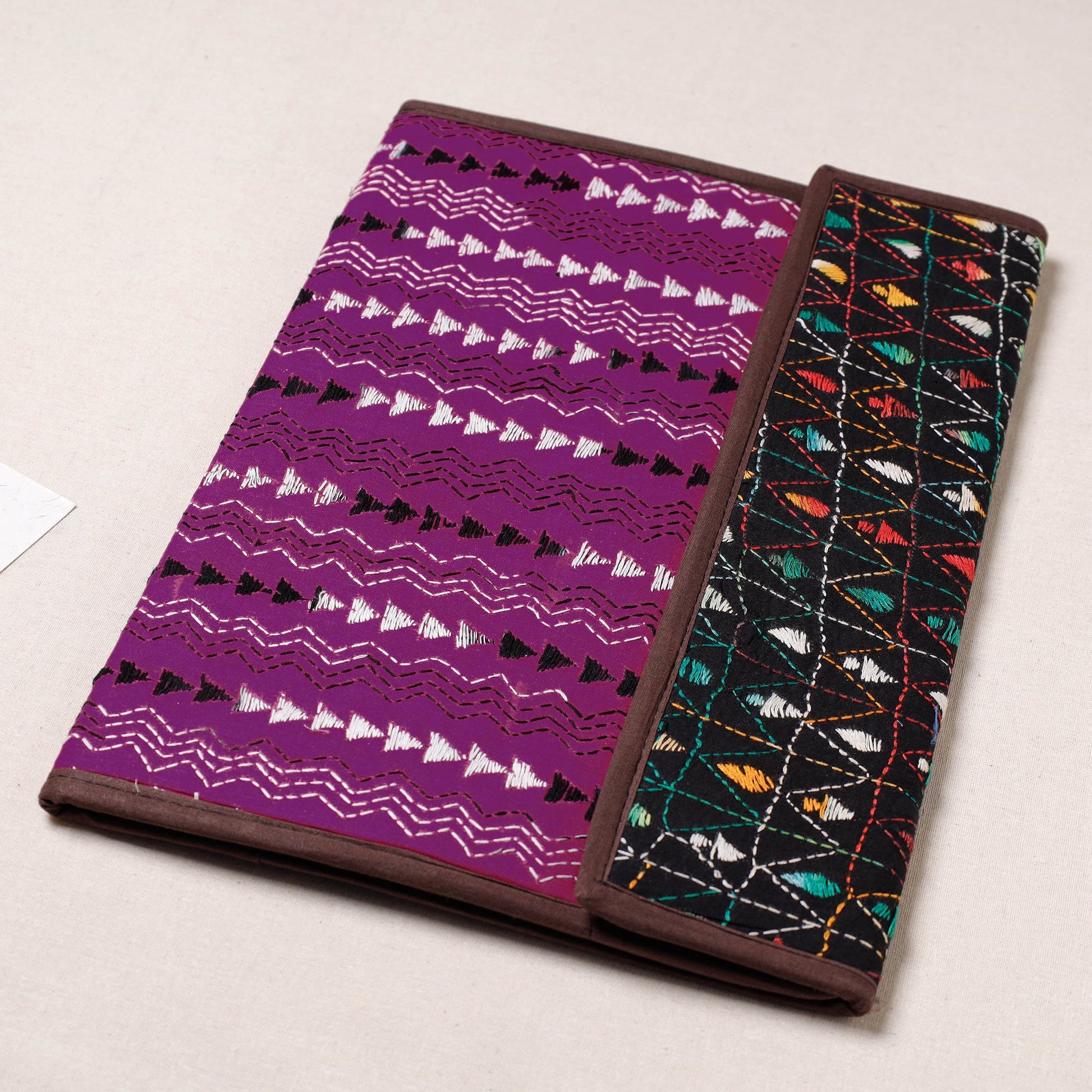 Bengal Kantha Work Handcrafted File Folder