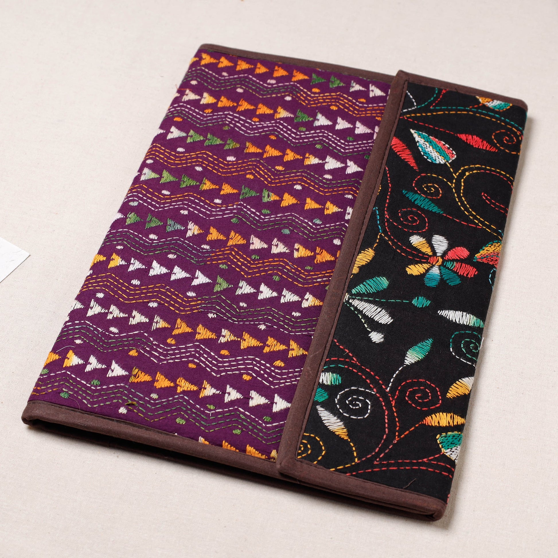 Bengal Kantha Work Handcrafted File Folder