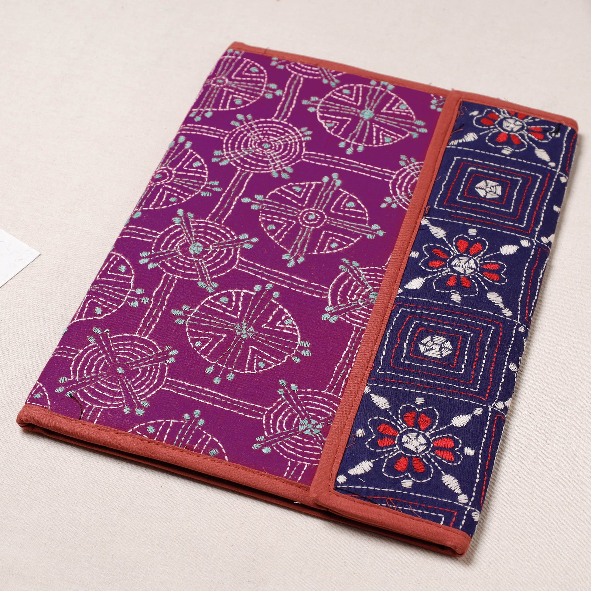 Bengal Kantha Work Handcrafted File Folder