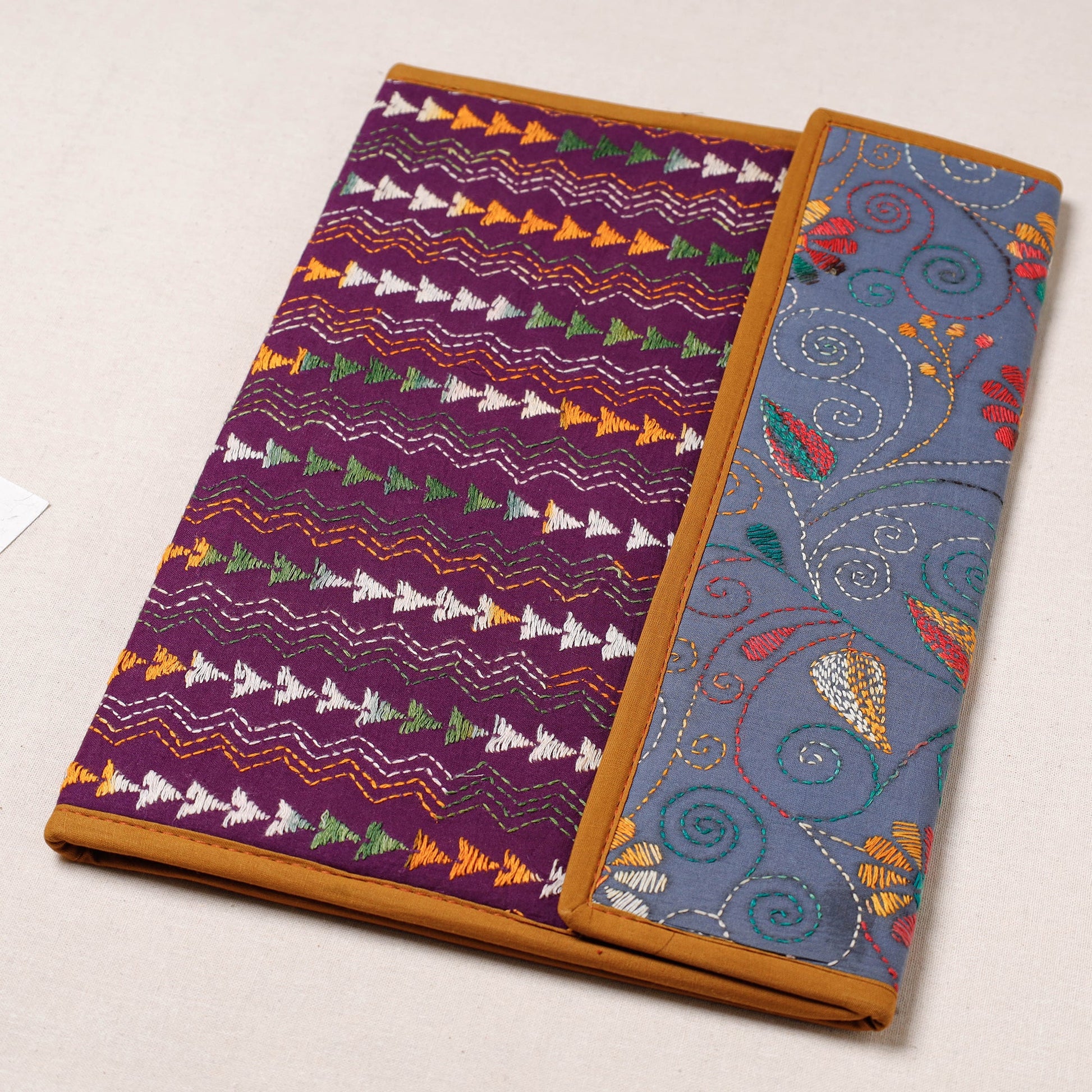 Bengal Kantha Work Handcrafted File Folder