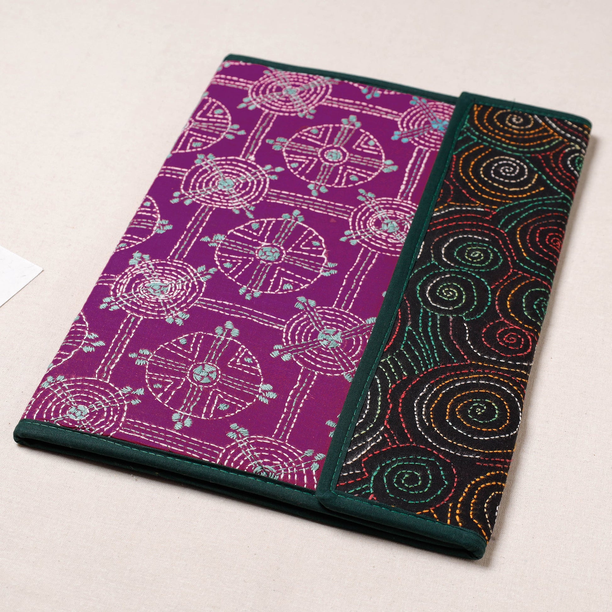 Bengal Kantha Work Handcrafted File Folder